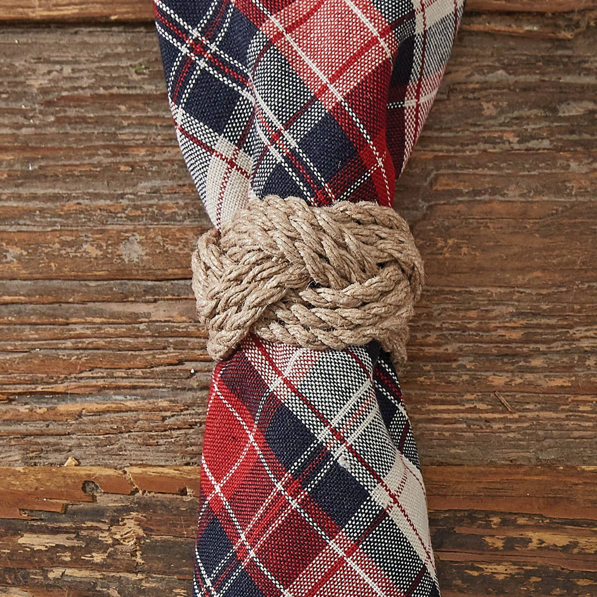 Braided Jute Rope Napkin Rings - Set of 4