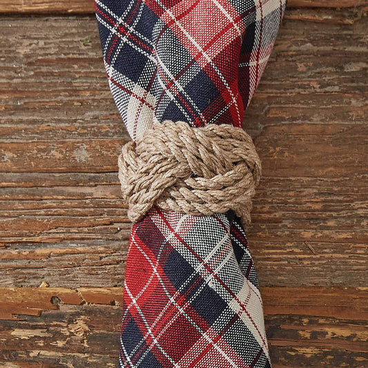 Braided Jute Rope Napkin Rings - Set of 4