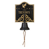 Anchor Personalized Bell Welcome Plaque - Black & Gold