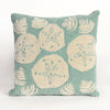 Shell Toss Aqua Indoor/Outdoor Pillow