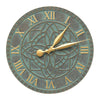 Artisan Flower Indoor/Outdoor Wall Clock - Bronze Verdigris