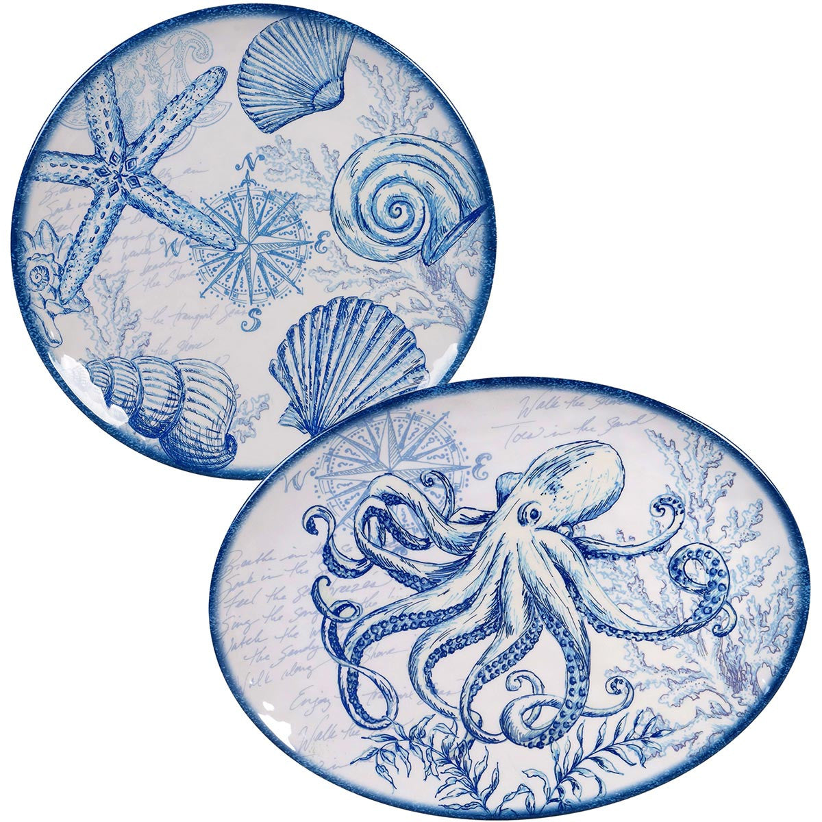 Fathoms 2-Piece Platter Set