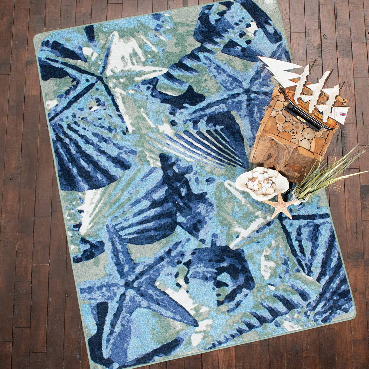 Ocean Mist Indigo Rug - 8 Ft. Round