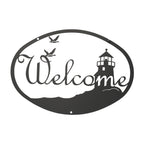 Lighthouse & Birds Welcome Sign