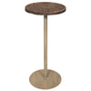 Round Wood Shells Drink Table
