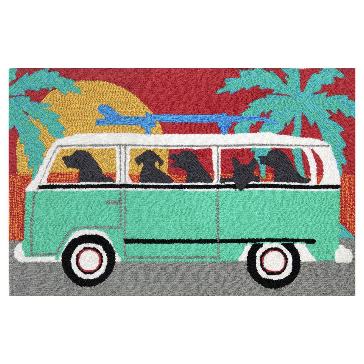 Surf Dogs Beach Rug - 3 x 4 - OUT OF STOCK UNTIL 10/12/2026
