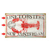 Horizontal Lobster Personalized Sign - 48 x 28
