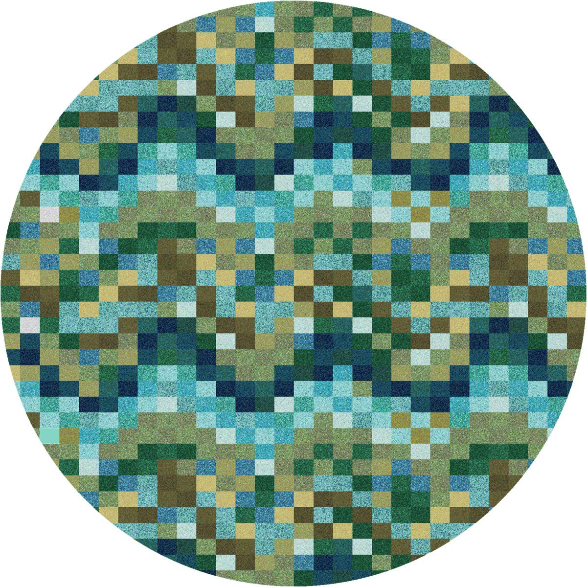 Aqua Spa Tiles Rug - 8 Ft. Round
