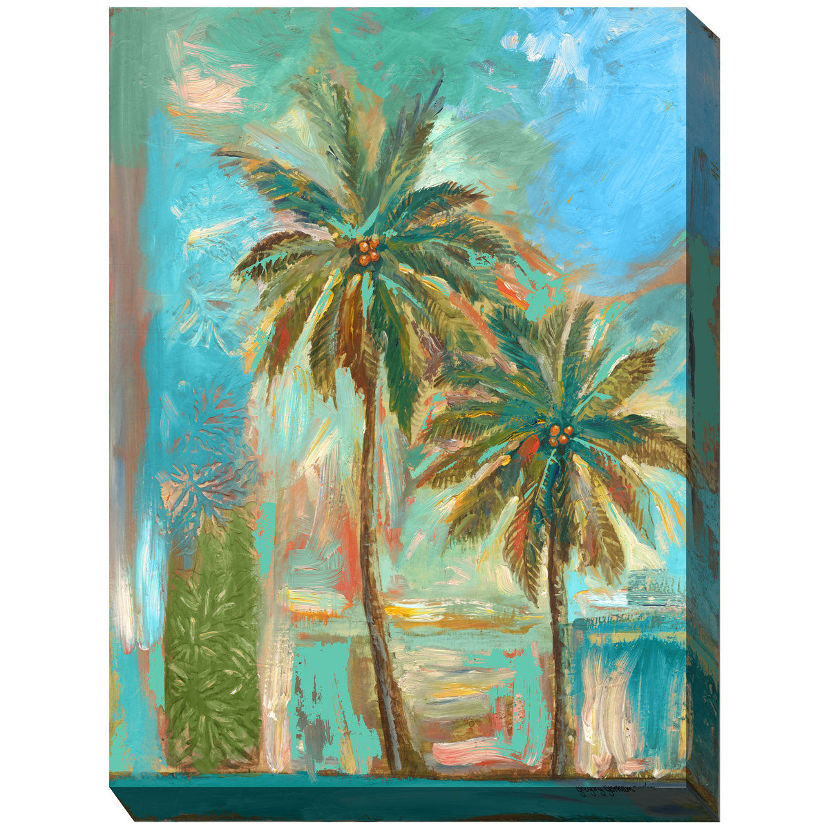 Twin Palms I Outdoor Canvas Art - OUT OF STOCK UNTIL 10/07/2026