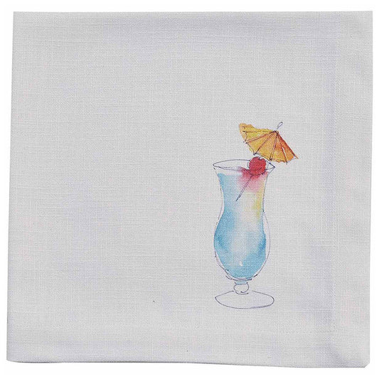 Cocktail with Umbrella Drink Napkins - Set of 4