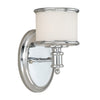 Edmonton 1 Light Vanity Lamp - Chrome - OVERSTOCK