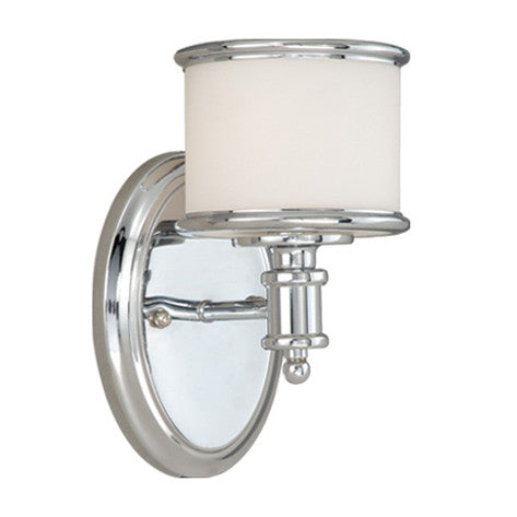 Edmonton 1 Light Vanity Lamp - Chrome - OVERSTOCK
