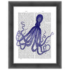 Blue Octopus 4 Framed Print