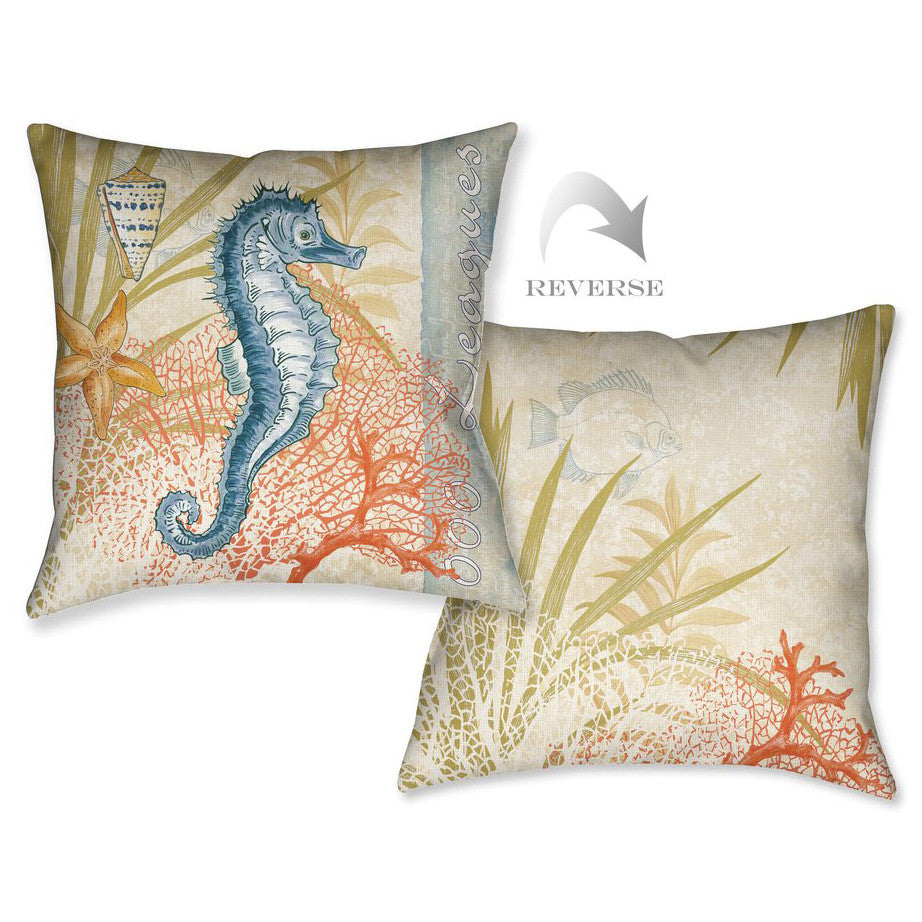 Ocean Seahorse Pillow