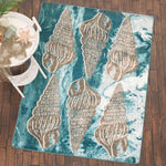 Seashell Impressions Blue Rug - 3 x 4