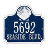 Shell Address Plaque - Blue & White