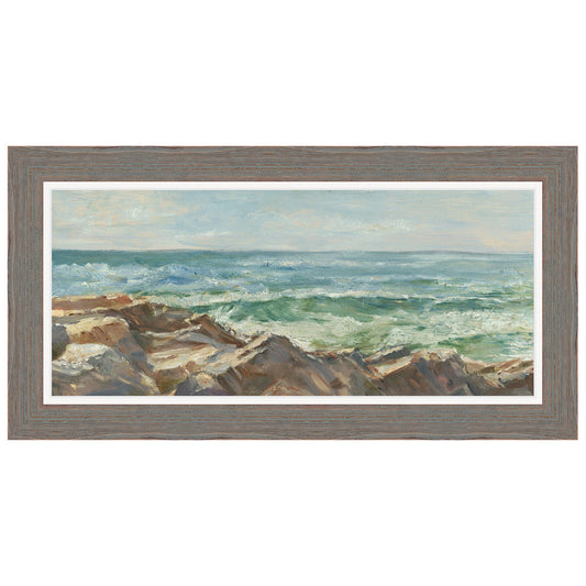 Impasto Ocean View III Framed Print