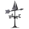 Black Sailboat Accent Weathervane - 24 Inch