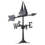 Black Sailboat Accent Weathervane - 24 Inch