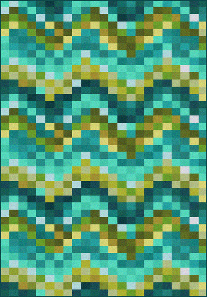 Aqua Spa Tiles Rug - 5 x 8