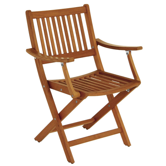 Teak Folding Deck Chair with Arms - OUT OF STOCK UNTIL 09/24/2026