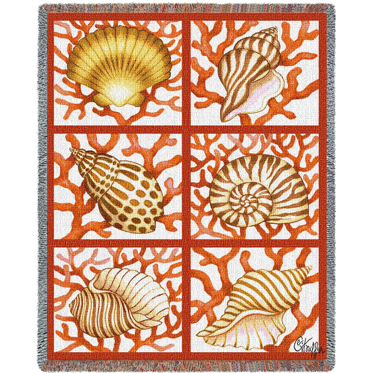 Shells and Coral Blanket