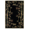 Sparta Black Bamboo Double Border Rug - 5 x 8