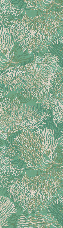 Cayman Coral Aqua Rug - 2 x 8