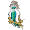 Mermaid with Fish 3-D Metal Wall Art