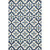 Harbor Ivory and Blue Mosaic Indoor/Outdoor Rug - 3 x 5
