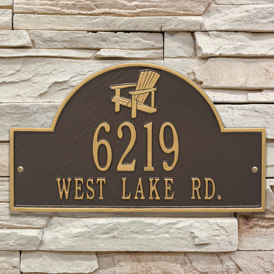 Bronze & Gold Personalized Adirondack Arch Plaque