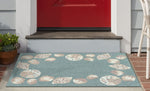 Serena Seashell Aqua Indoor/Outdoor Rug - 20 x 30 - OUT OF STOCK UNTIL 08/05/2026