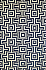 Baja Navy Fret Rug - 4 x 6