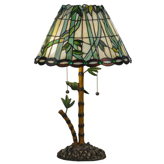 Bamboo Stained Glass Table Lamp