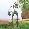 Two Cranes LED Lantern Sculpture
