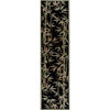 Sparta Black Bamboo Double Border Rug - 3 x 10