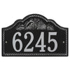Rope and Shell Arch House Number Plaque - Black & Silver