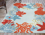 Seaside Party Aqua Indoor/Outdoor Rug - 8 x 12 - OUT OF STOCK UNTIL 10/12/2026
