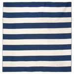 Sorrento Rugby Stripe Navy Rug - 8 x 8