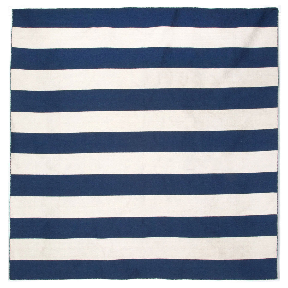 Sorrento Rugby Stripe Navy Rug - 8 x 8