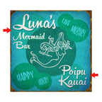 PG Mermaid Bar Personalized Sign - 18 x 18