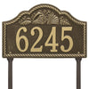 Rope and Shell Lawn Address Plaque - Antique Brass