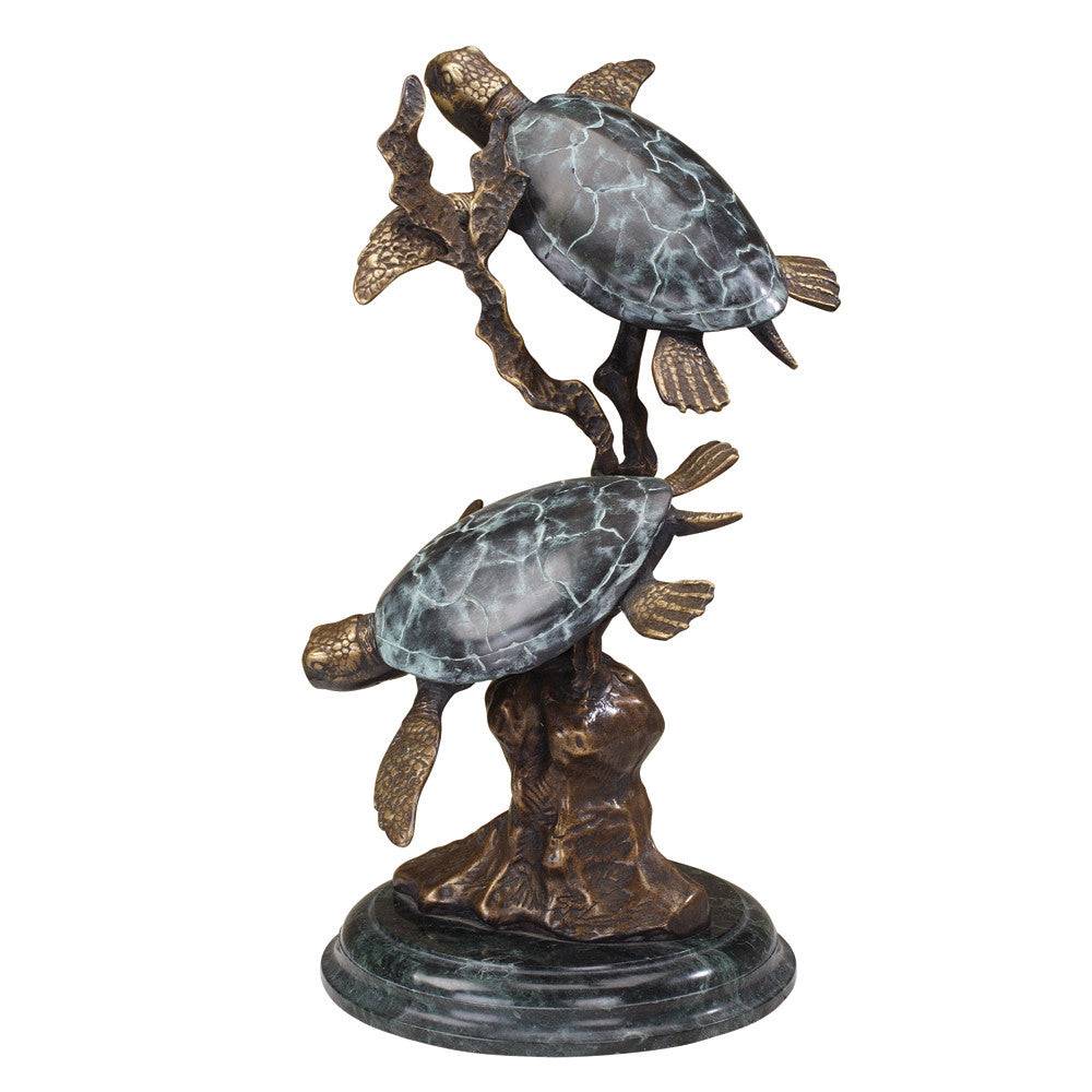 Two Lighthearted Turtles Sculpture