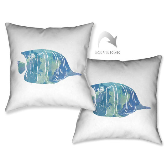 Blue Fish I Pillow