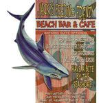Bar & Cafe Shark Personalized Wood Sign - 23 x 39