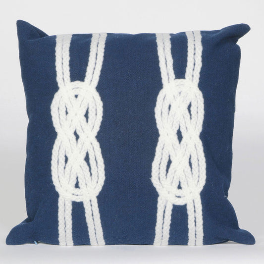 Double Knot Navy Pillow - 20 x 20