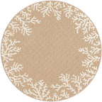 Miami Coral Sand Indoor/Outdoor Rug - 8 Ft. Round