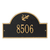 Anchor Arch House Number Plaque - Black & Gold