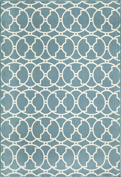 Baja Circlet Blue Rug - 7 x 10