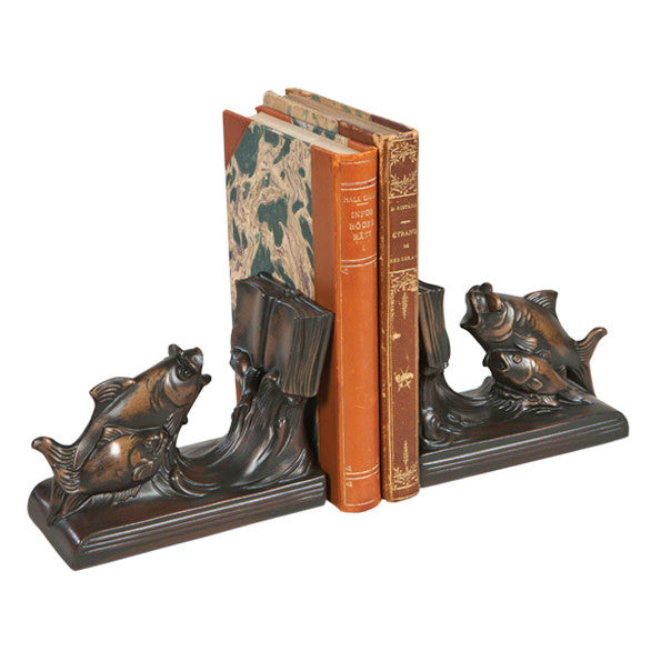 Schooling Fish Bookends - Bronze